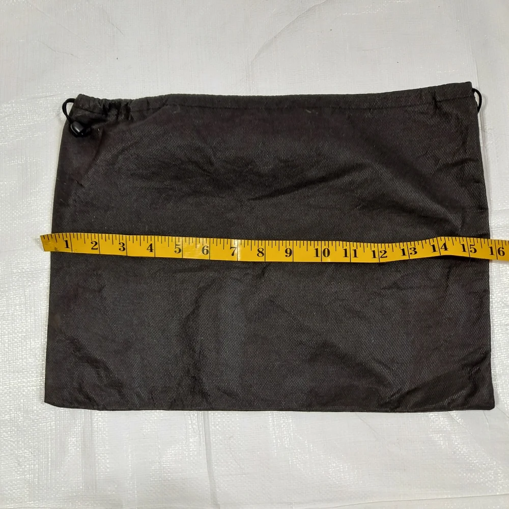 Donald J Pliner Brown Gold Logo Dust Cover Drawstring Pouch Bag